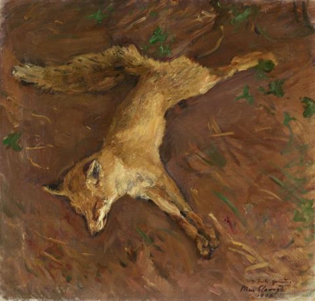 Dead fox by Max Slevogt