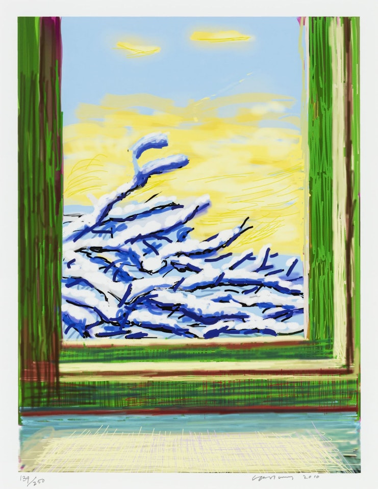 My Window, ‘No. 610’, 23rd December 2010 with Art Edition Book by David Hockney