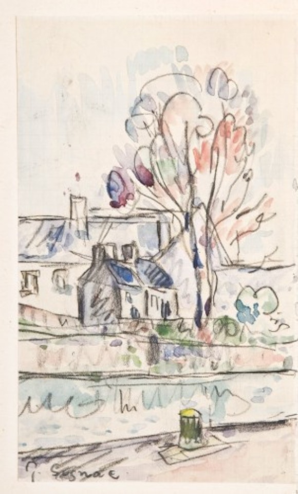 Maisons au bord d'un canal by Paul Signac