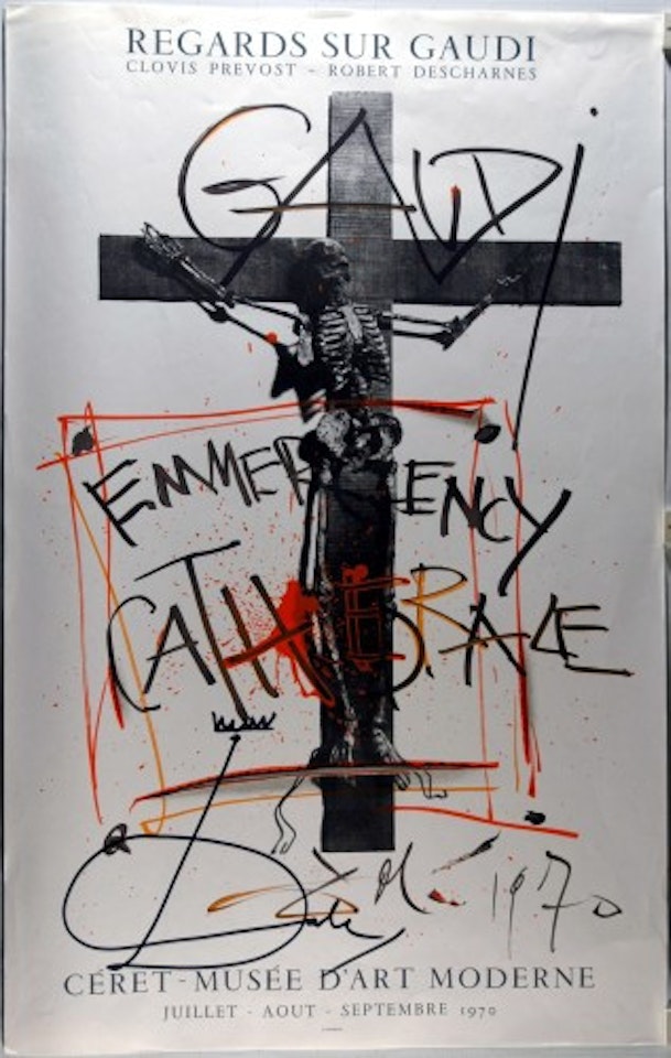 Signature a la Couronne 'Dali', 'Gaudi Emmergency Cathedrale' by Salvador Dali