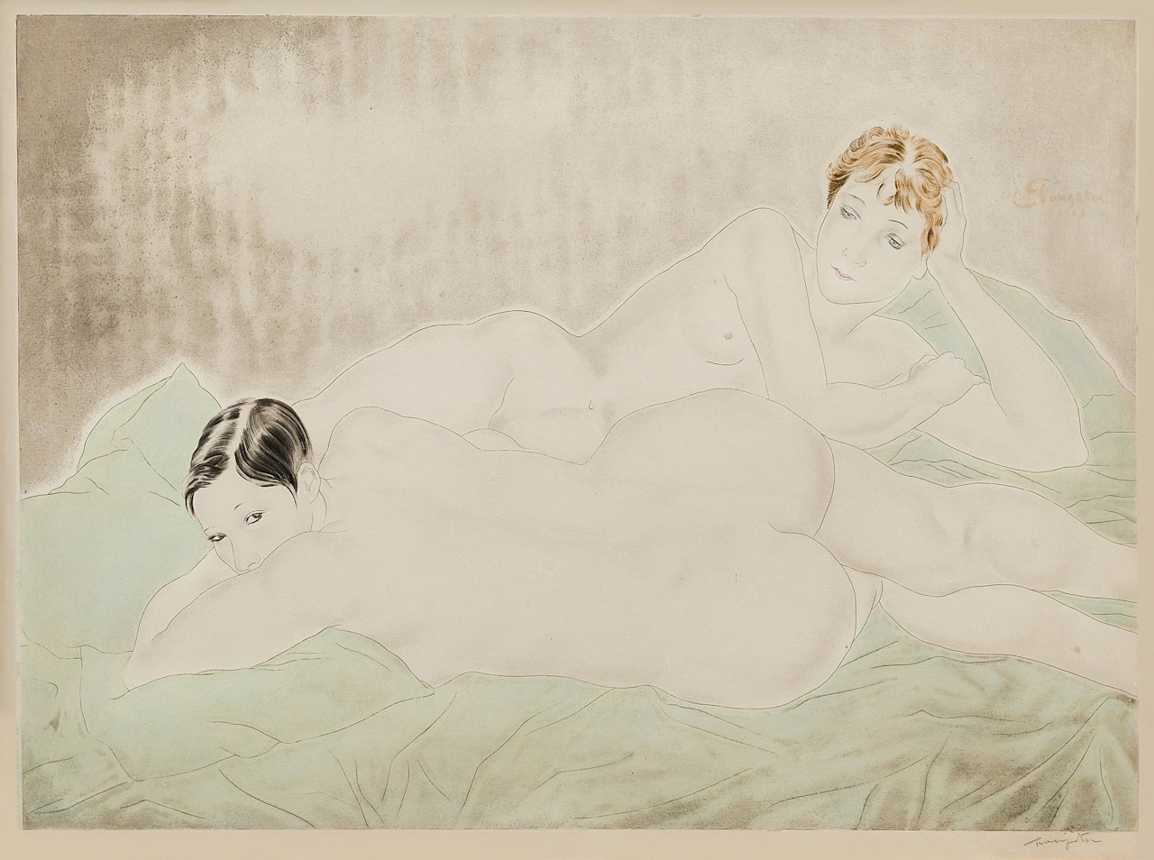 Les deux amies by Leonard Tsuguharu Foujita