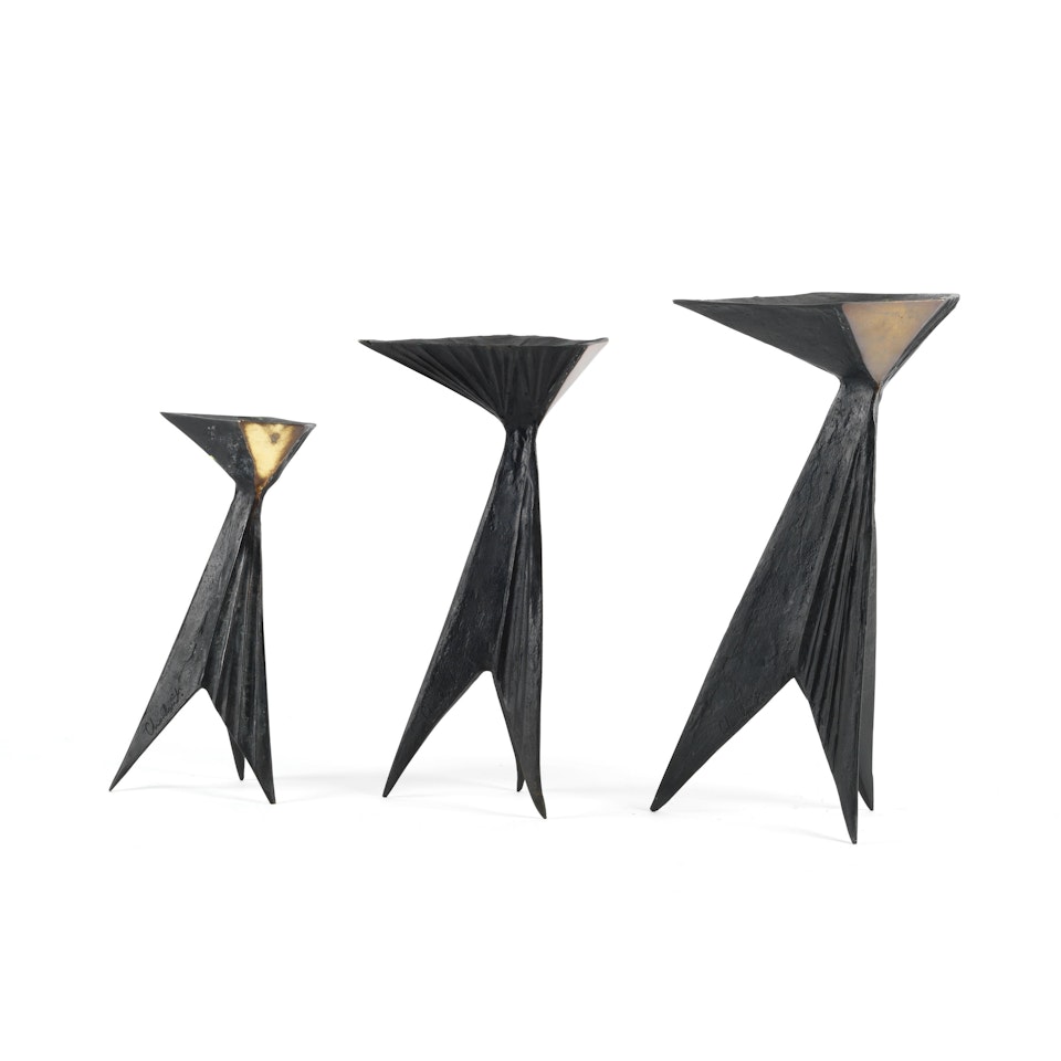 Three Single Candle Holders by Lynn Chadwick