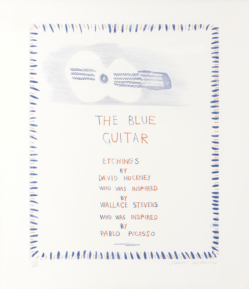 The Blue Guitar (Title Page) , from 'The Blue Guitar' by David Hockney