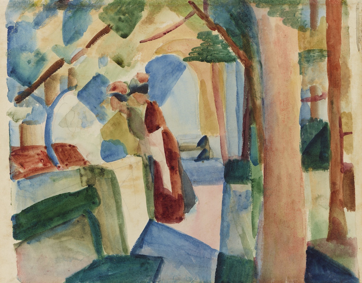 Auf dem Friedhof von Thun by August Macke