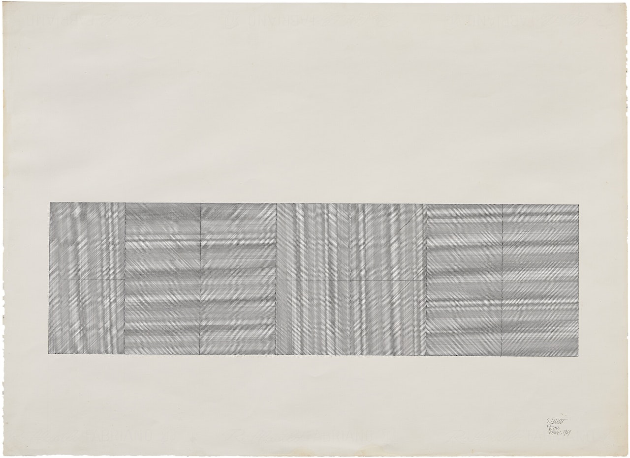 Four Basic Kinds of Lines (Superimposed) by Sol LeWitt