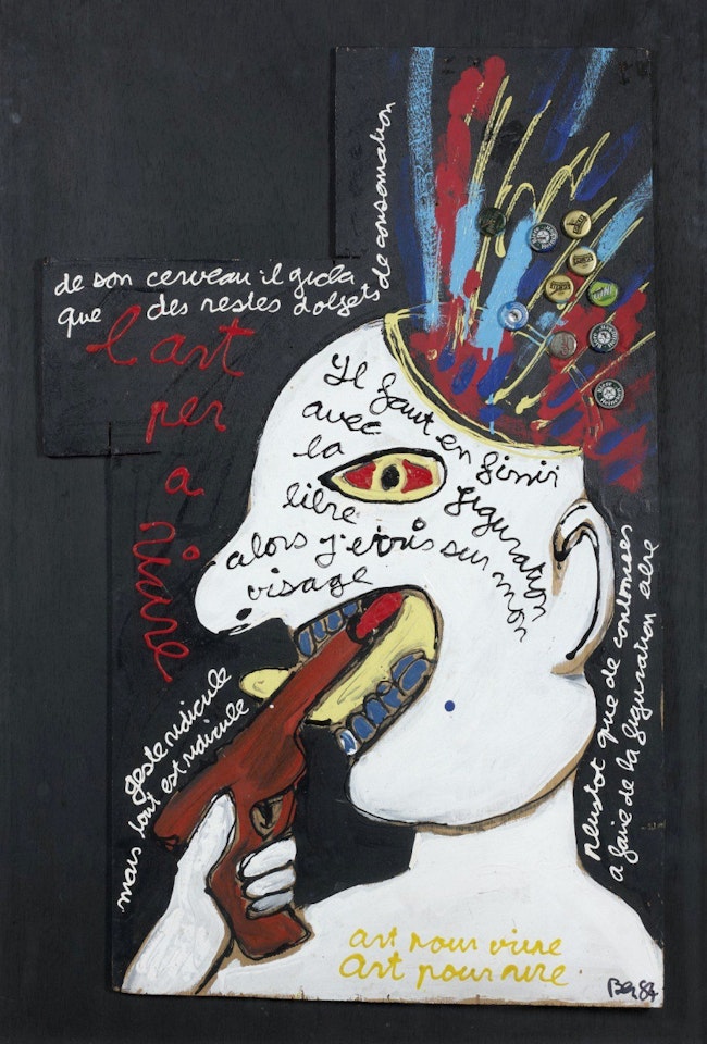 ART PER RIDERE MUST END WITH FREE FIGURATION by Ben Vautier