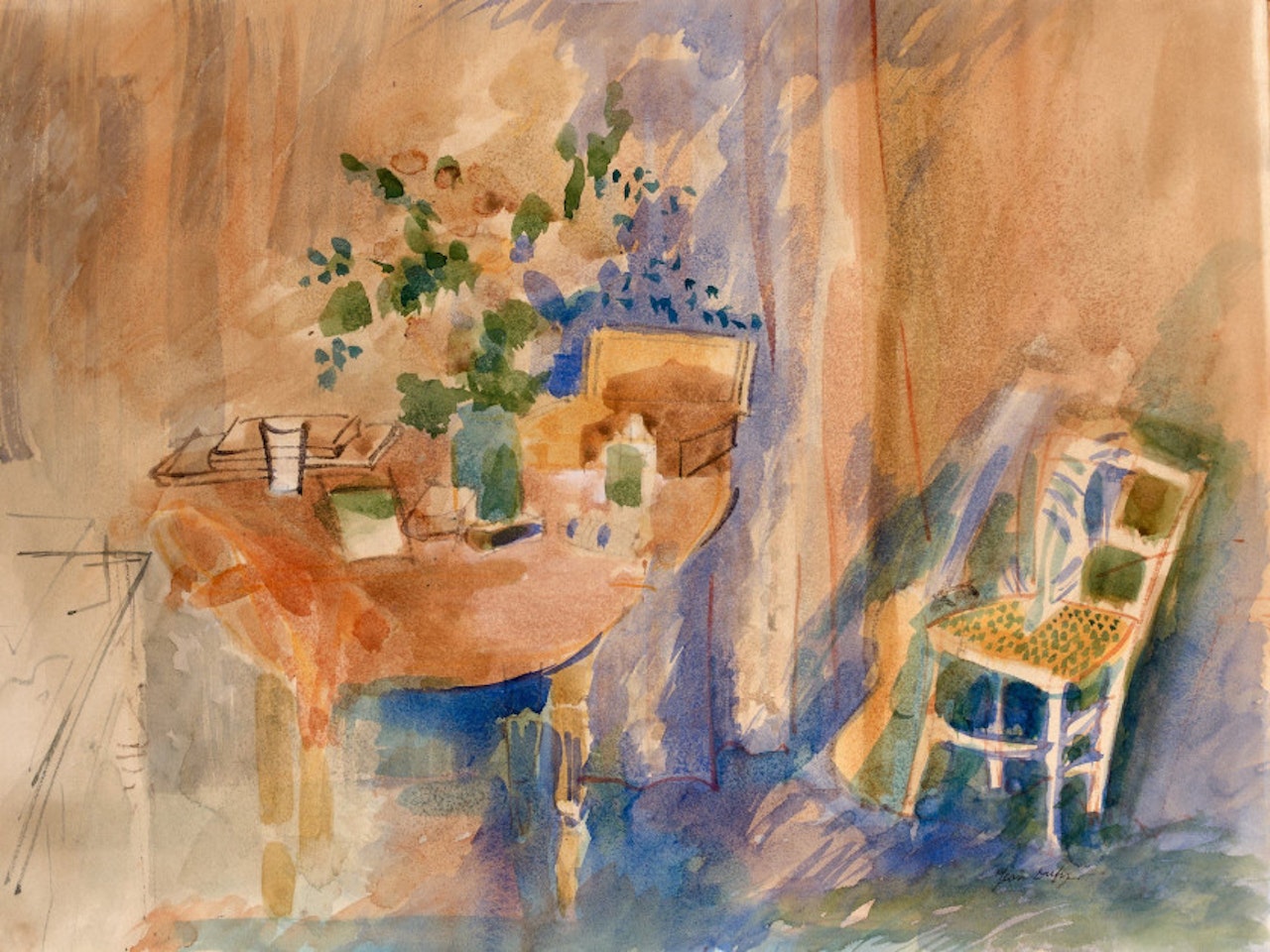 Interior Scene by Jean Dufy
