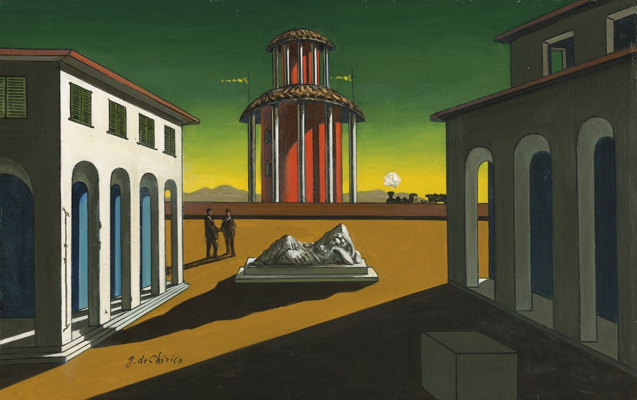 Piazza d'Italia con Arianna by Giorgio de Chirico
