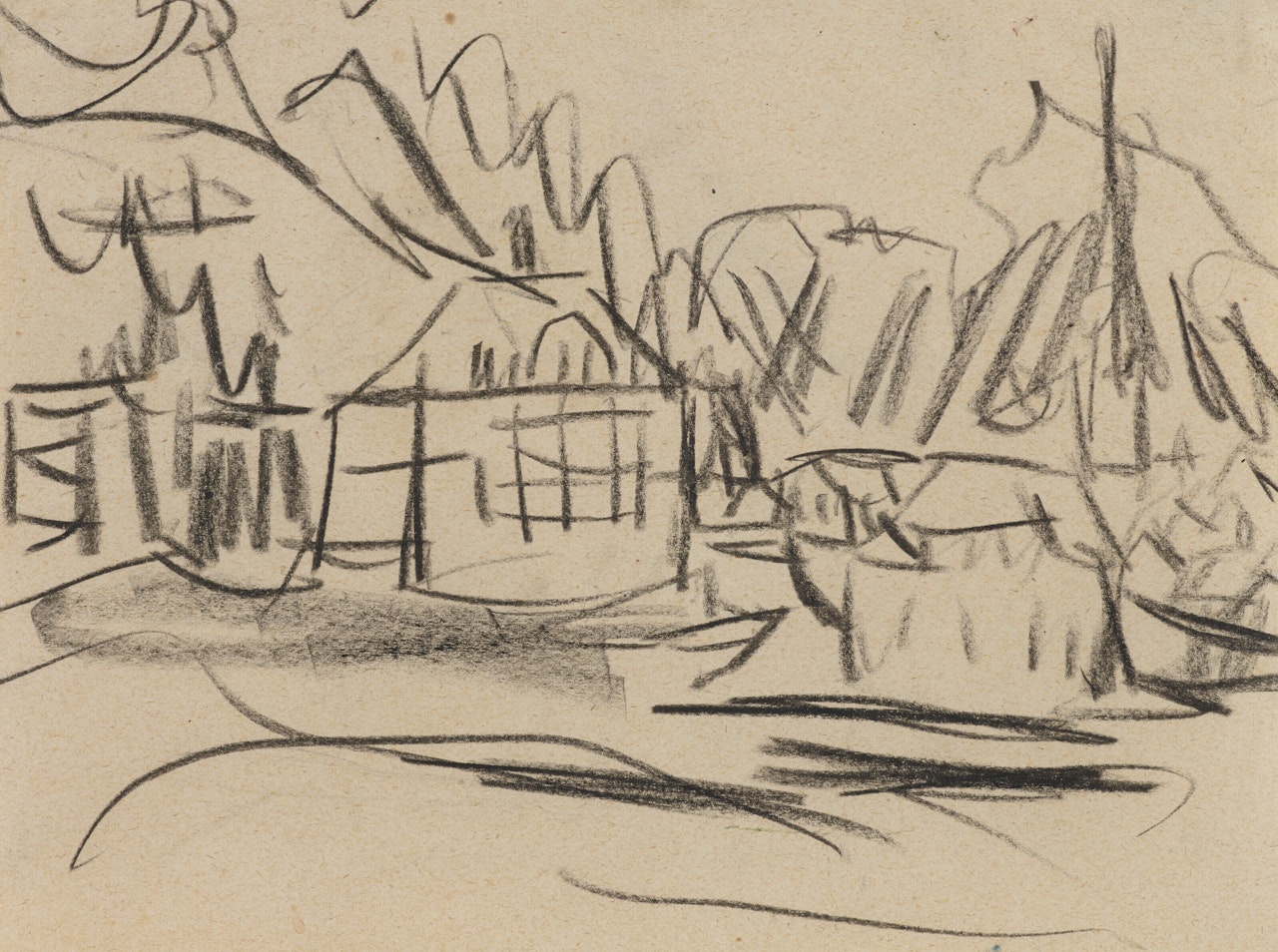 Blick auf Davos by Ernst Ludwig Kirchner