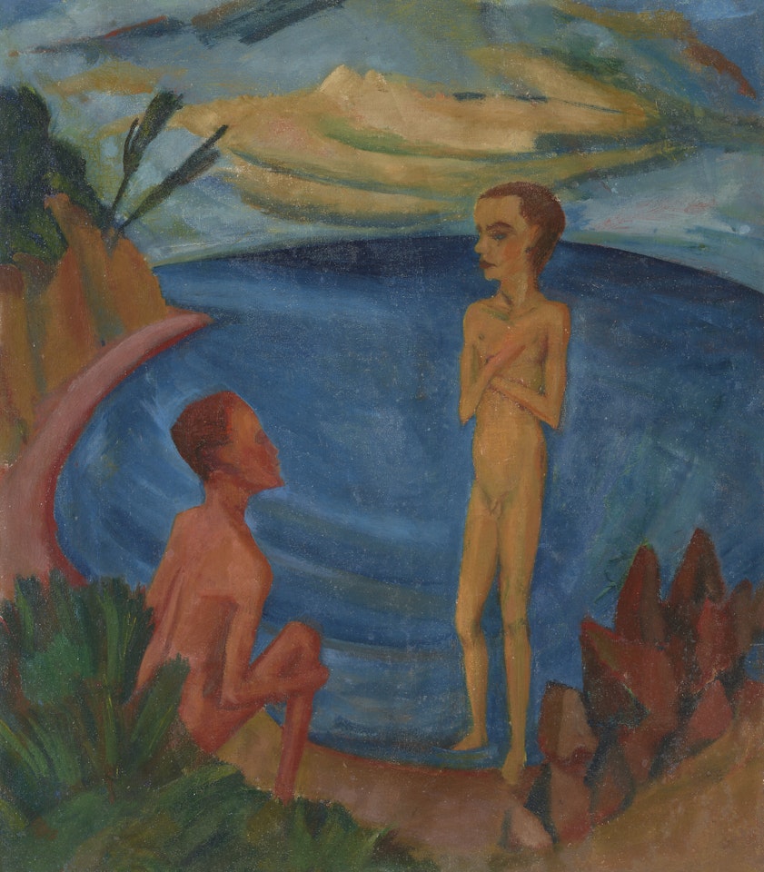 Knaben am Strand (Zwei Knaben am Meer) by Erich Heckel