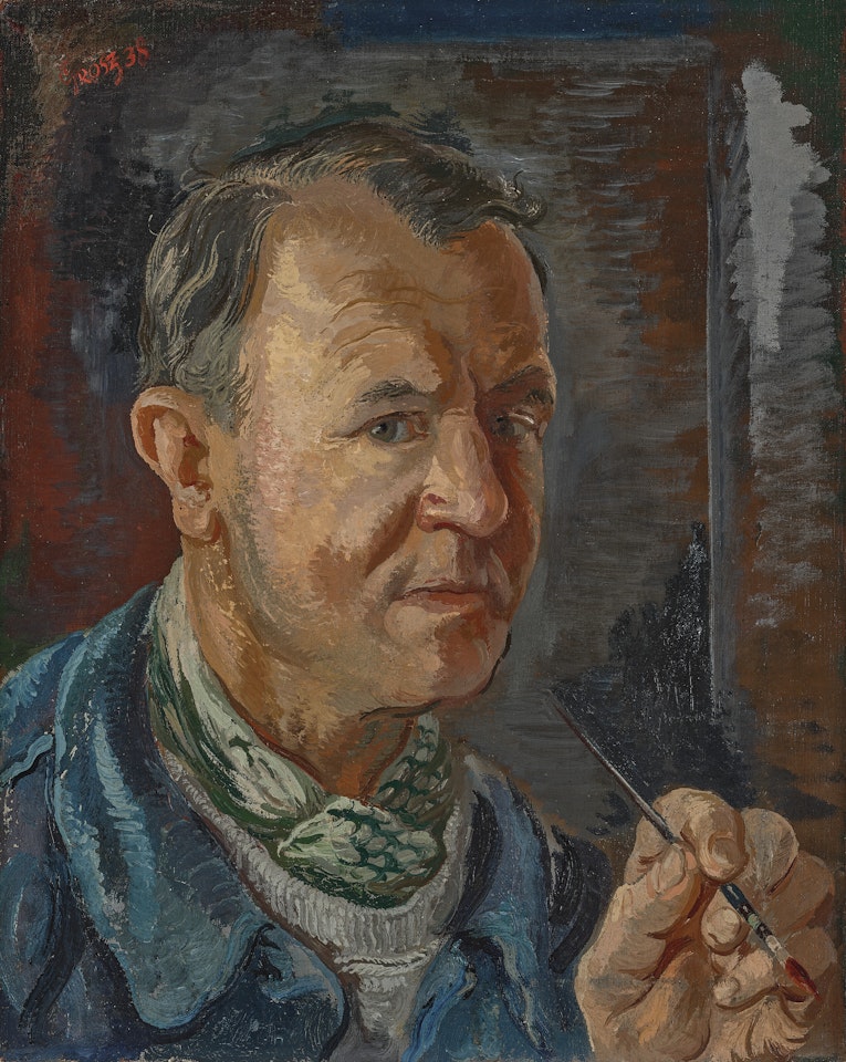 Self Portrait with Brush by George Grosz