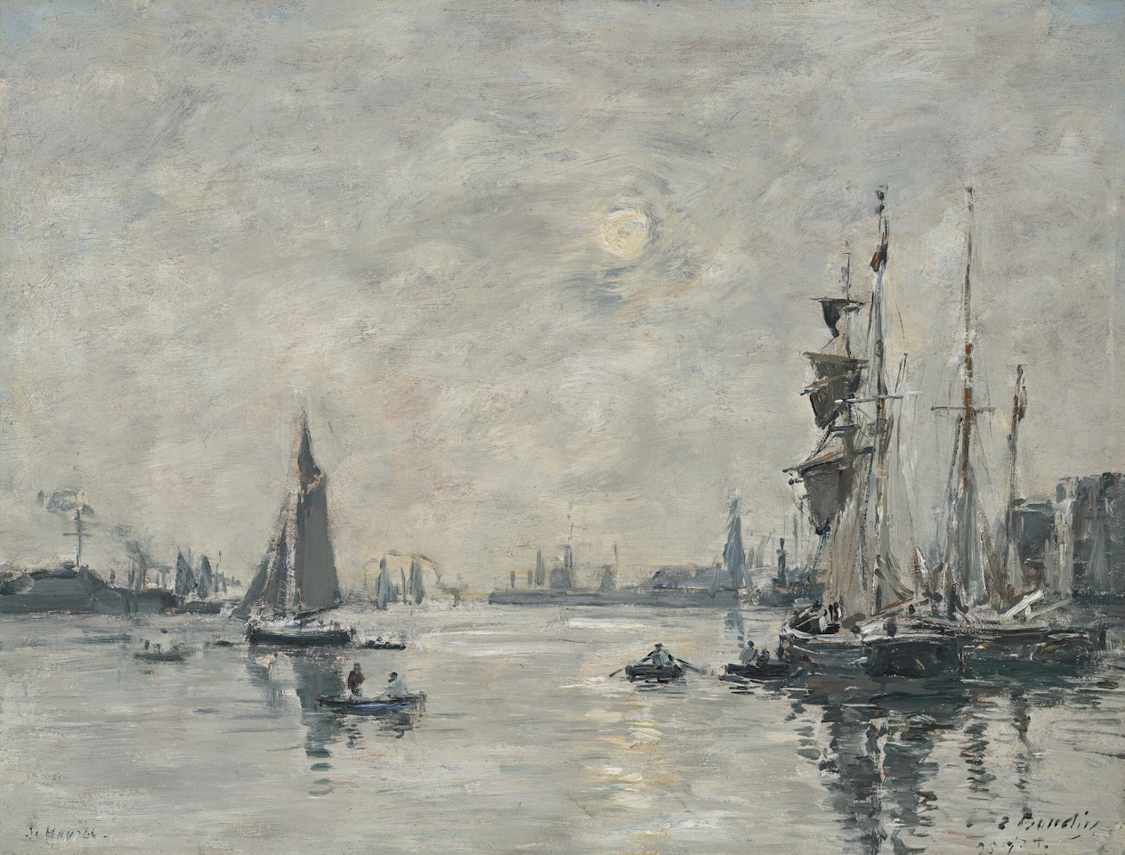 Le Havre. L'avant-port by Eugène Boudin