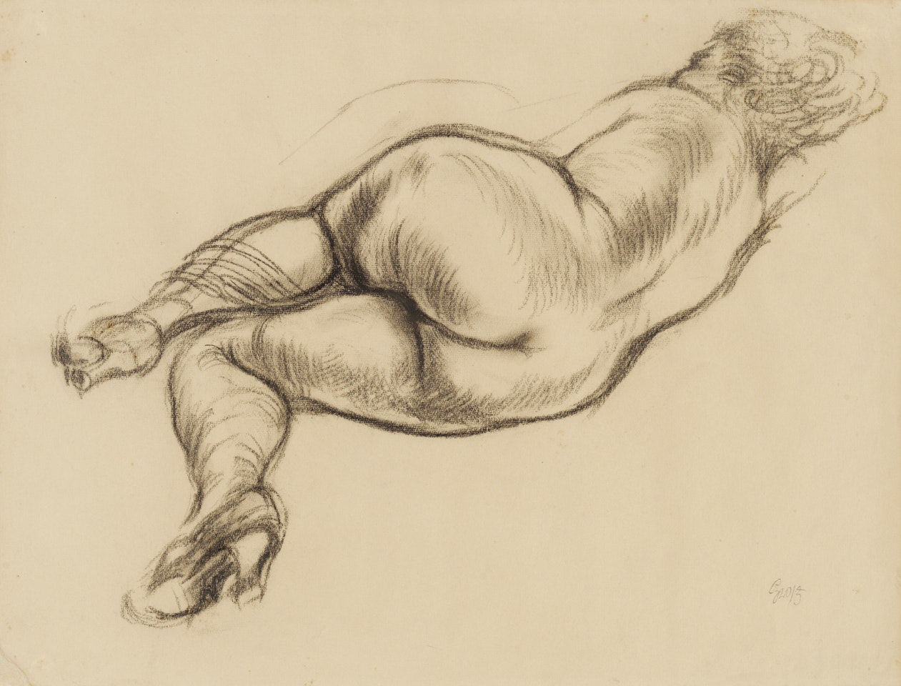 Reclining Female Nude by George Grosz