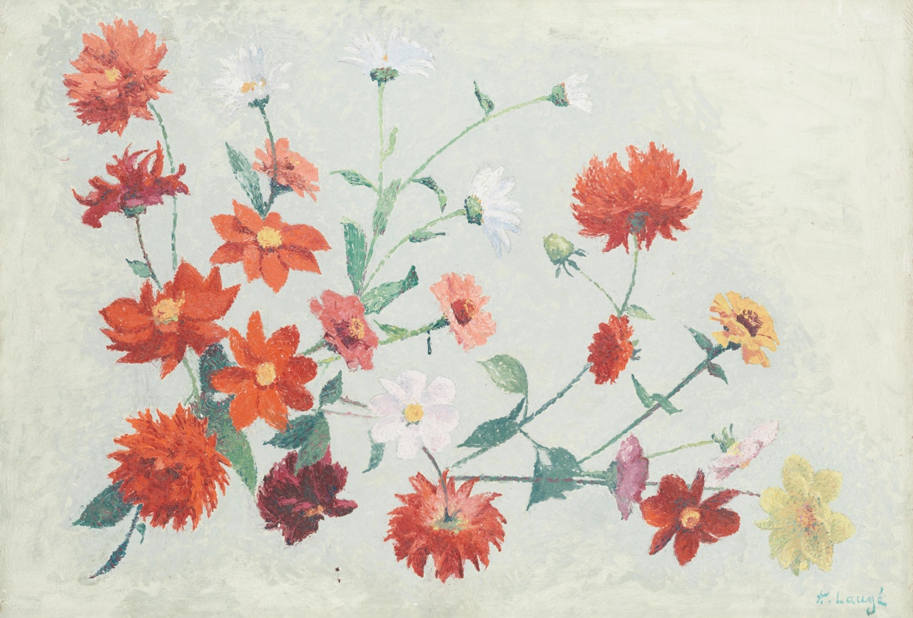 Dahlias et marguerites by Achille Laugé