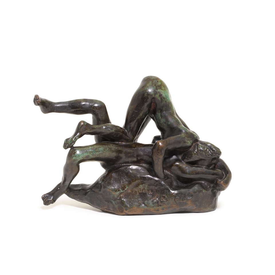 Femmes damnées, version avec pied droit de la femme supérieure touchant le genou gauche de la femme couchée by Auguste Rodin