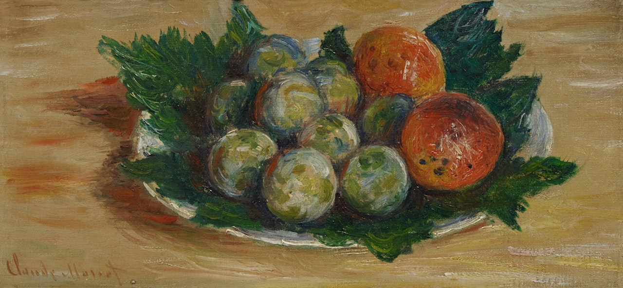 Prunes et abricots by Claude Monet