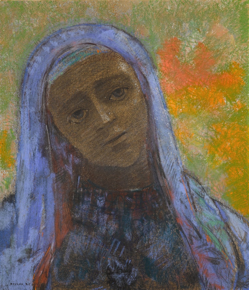Tête de femme voilée by Odilon Redon