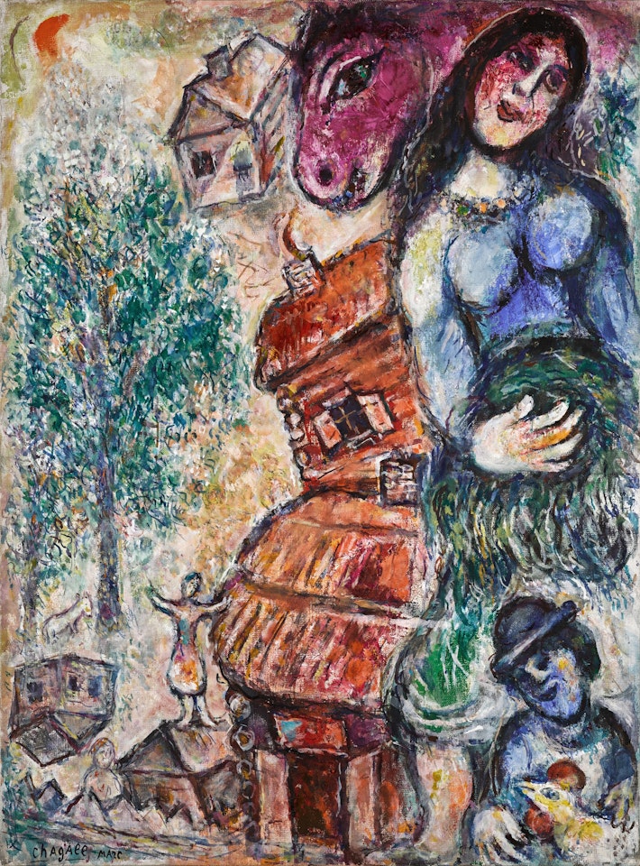 Paysage à l’Isba by Marc Chagall