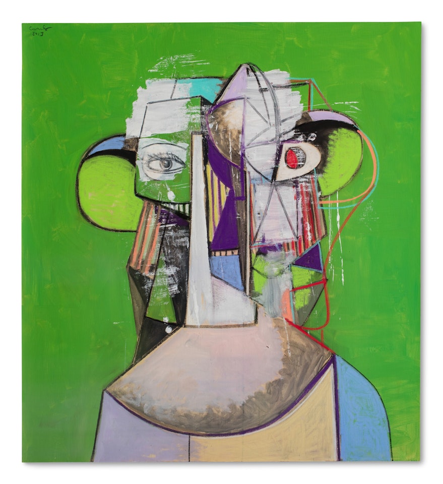 Green Head Composition by George Condo