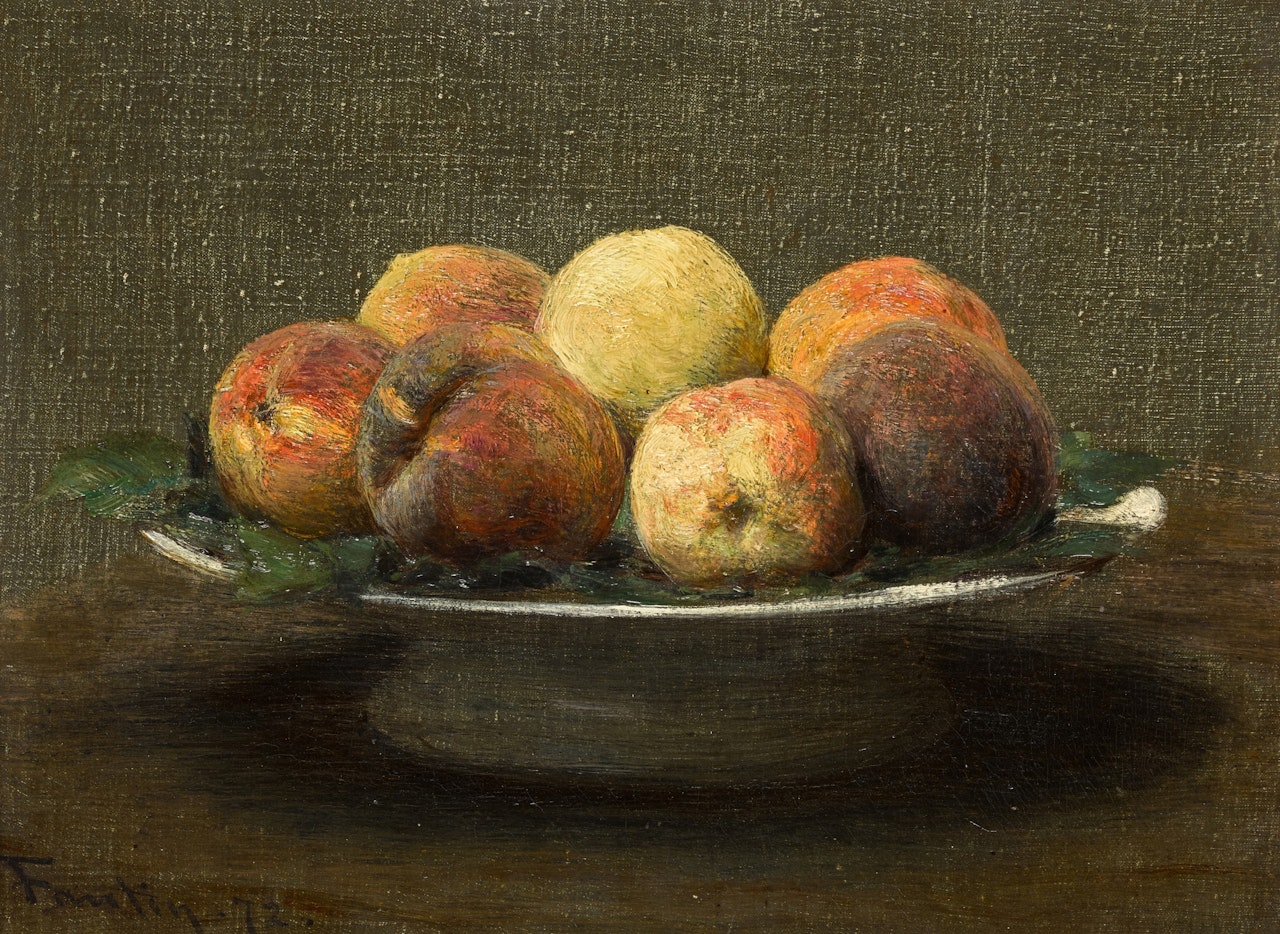 Pêches dans un compotier by Henri Fantin-Latour