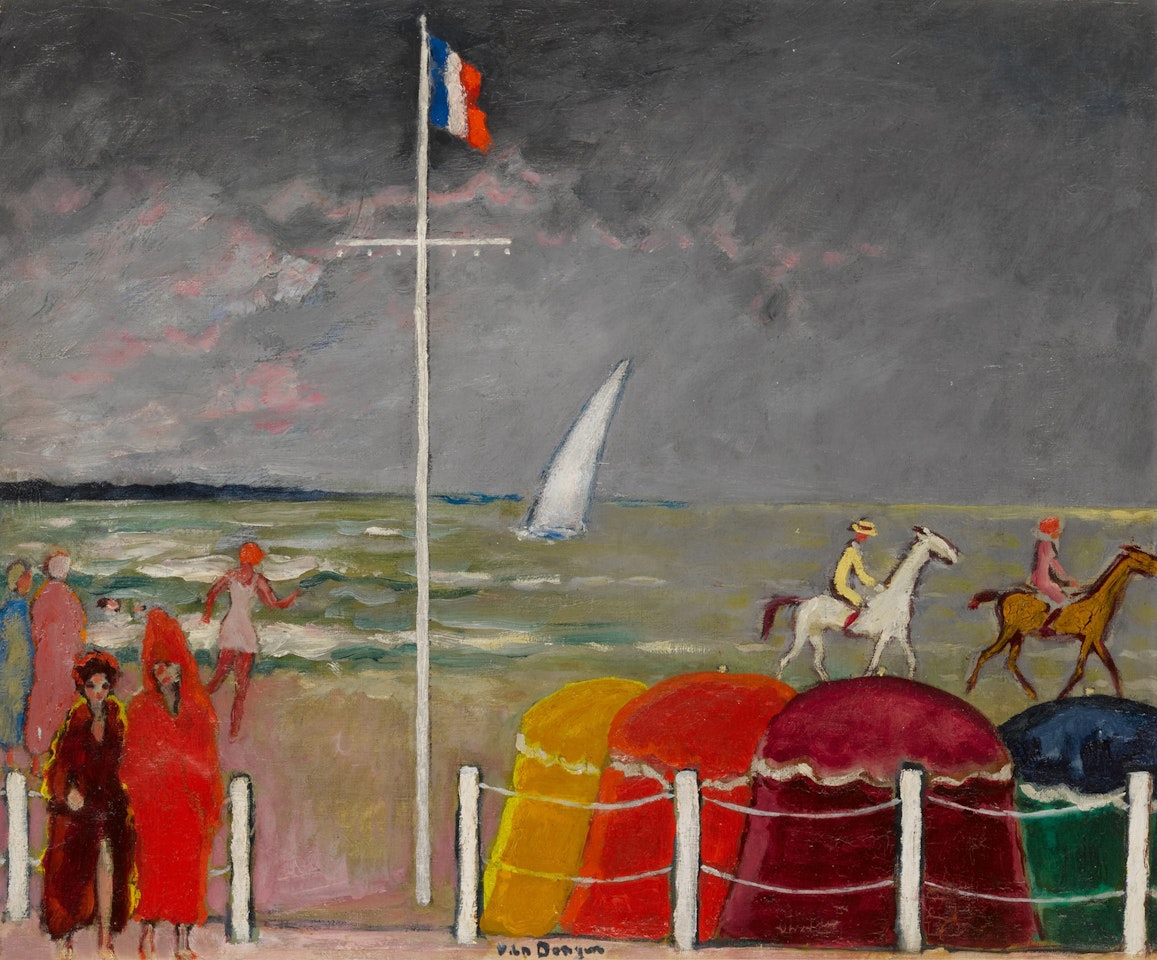 La plage de Deauville by Kees van Dongen