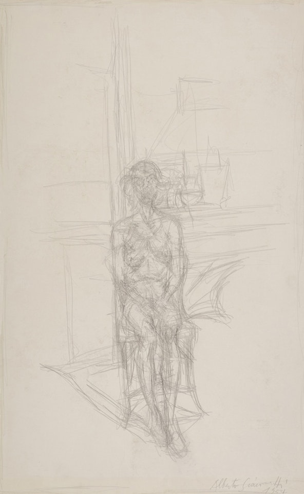 Annette nue assise dans l’atelier by Alberto Giacometti