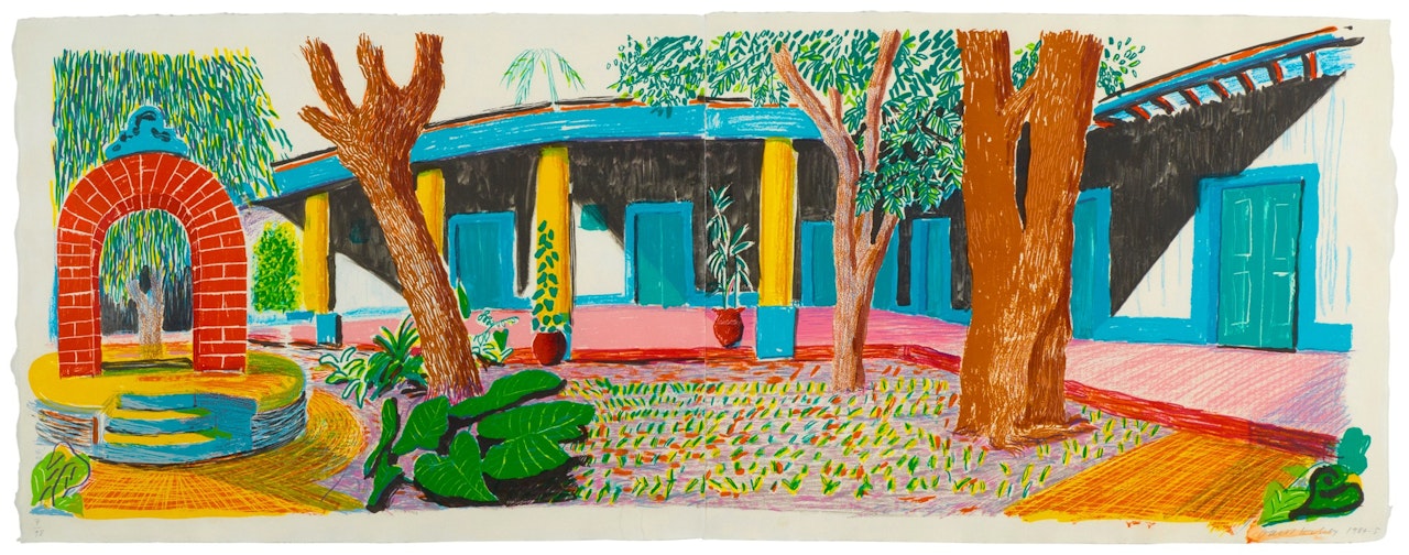 Hotel Acatlán: Second Day, from Moving Focus (M.C.A.T. 270; T. 283) by David Hockney