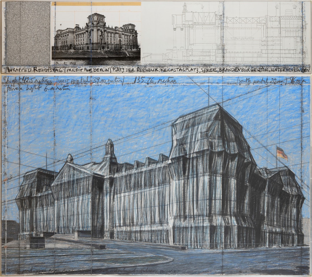 Wrapped Reichstag (Project for Berlin) by Christo