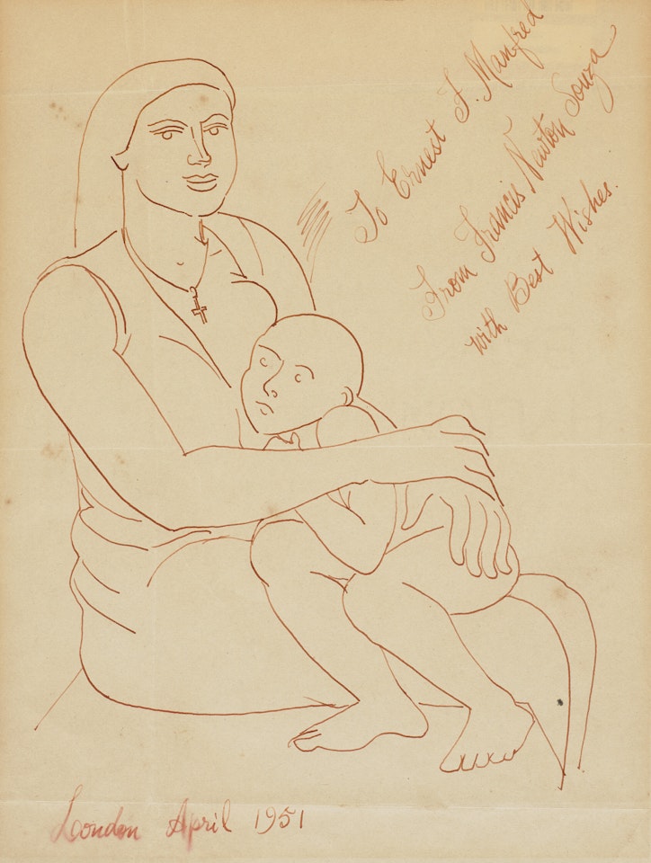 Untitled (Mother and Child) by Francis Newton Souza