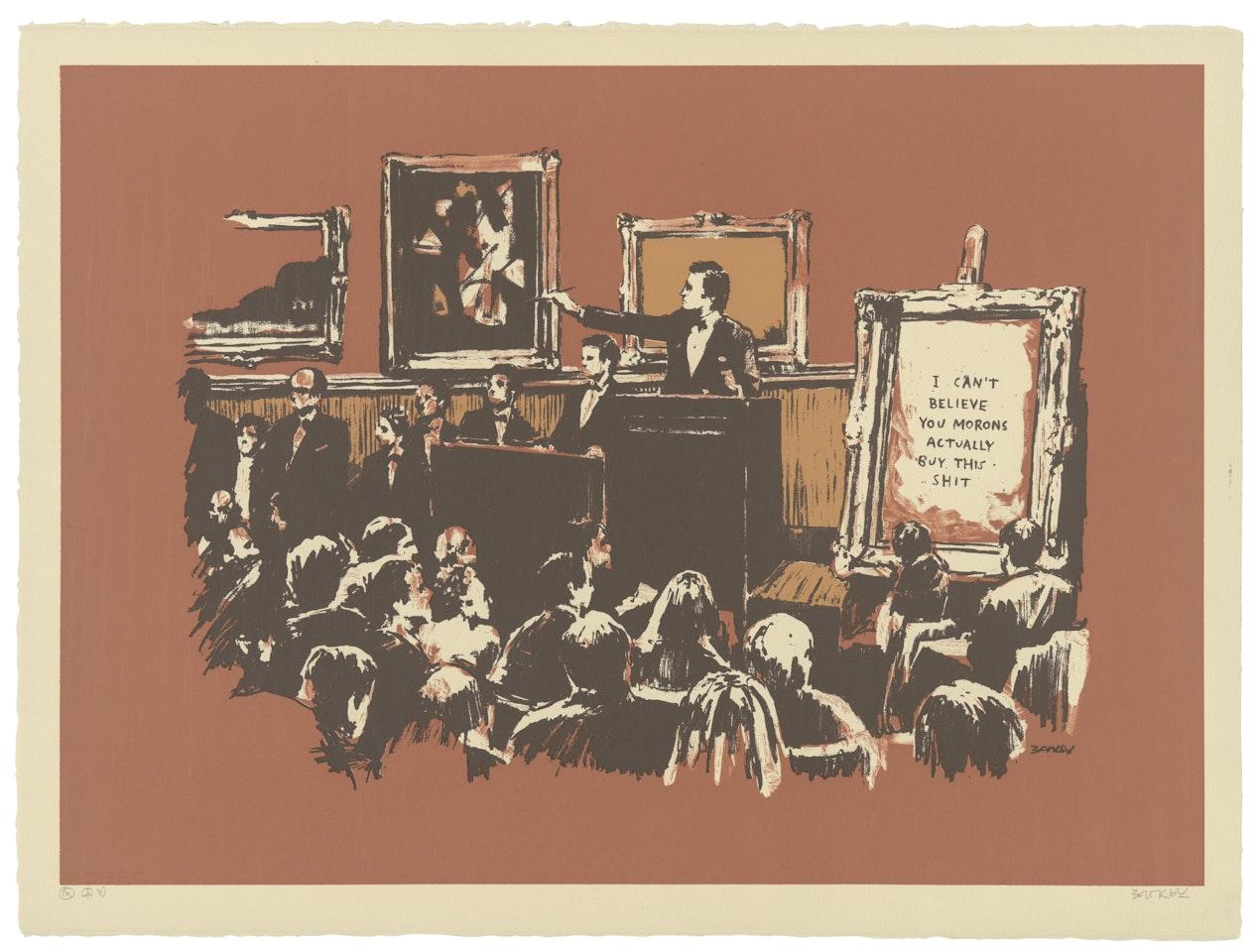Morons (Sepia) - Outside of the edition by Banksy