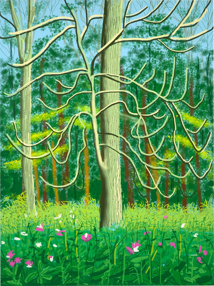 The Arrival of Spring in Woldgate, East Yorkshire in 2011 (twenty eleven) - 4 May by David Hockney