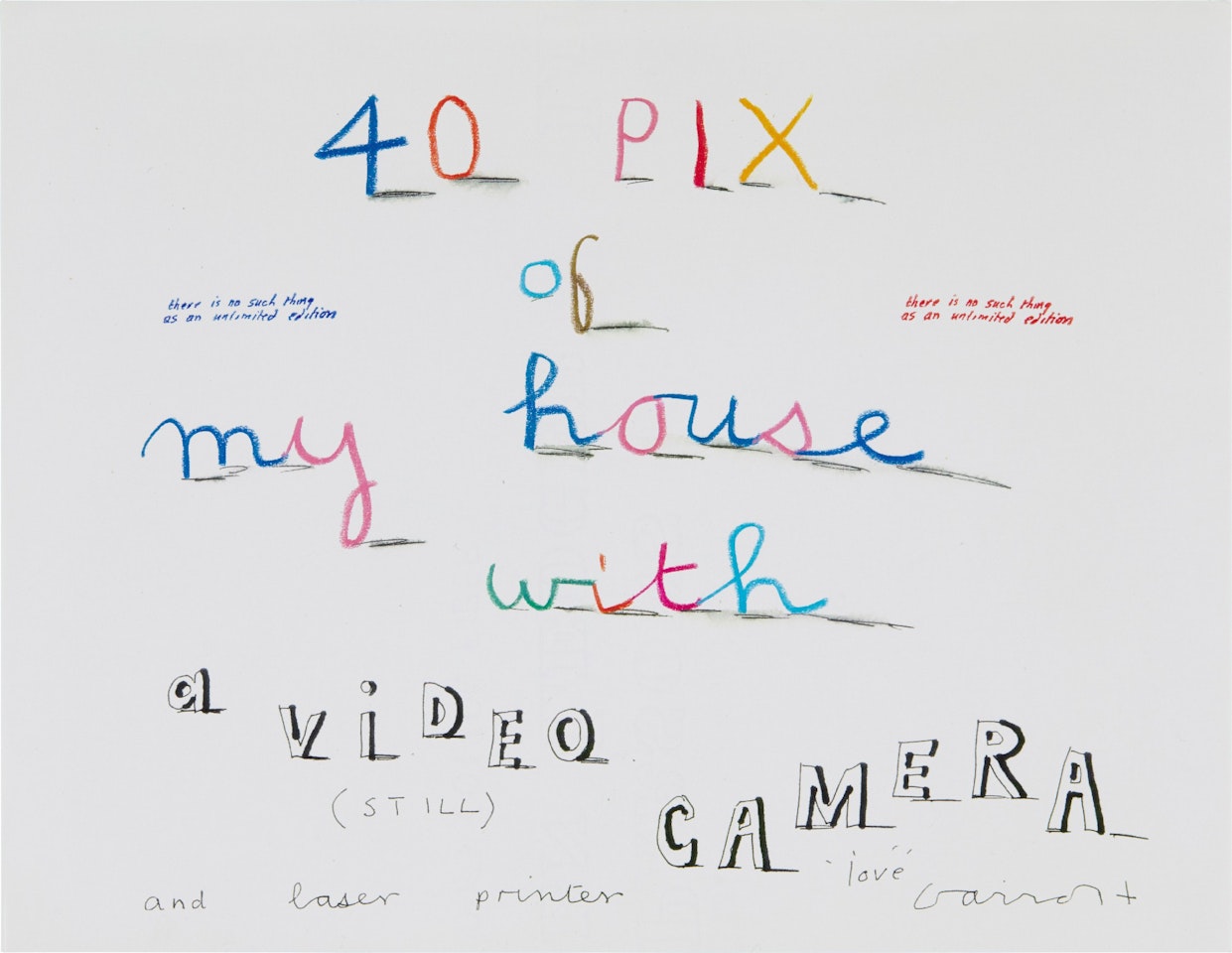 40 Pix of My House with Video (Still) Camera by David Hockney