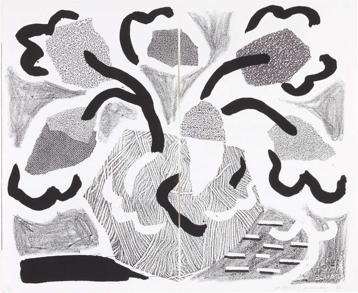 Grey Blooms, May 1986 (MCA Tokyo 305) by David Hockney