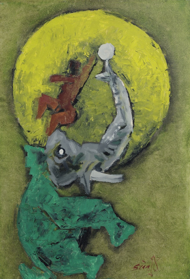 Untitled (Gajagamini) by M.F. Husain