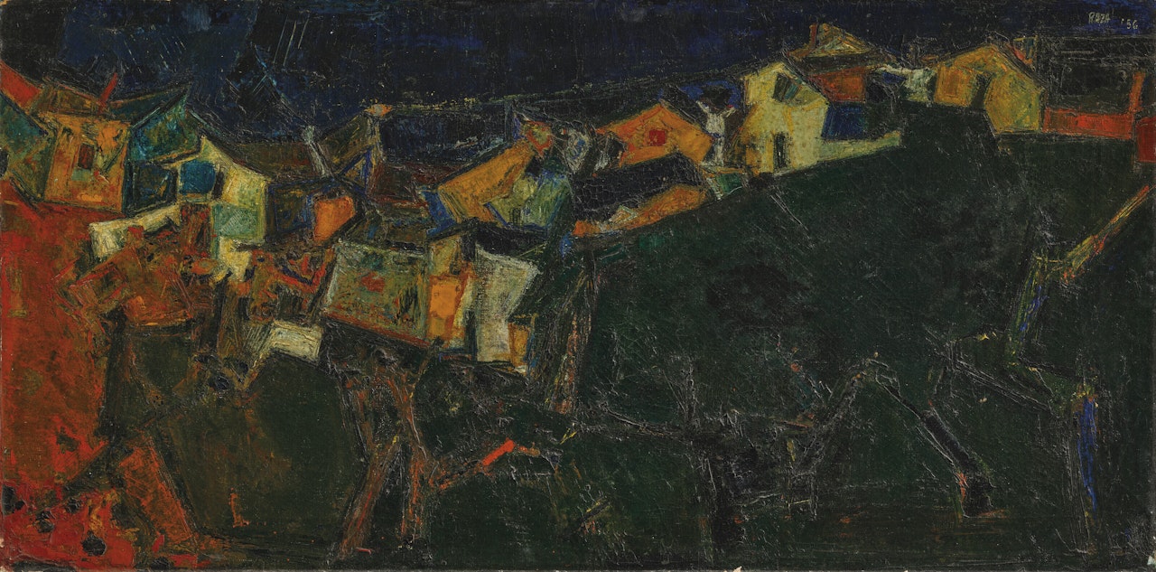 Village by Sayed Haider Raza