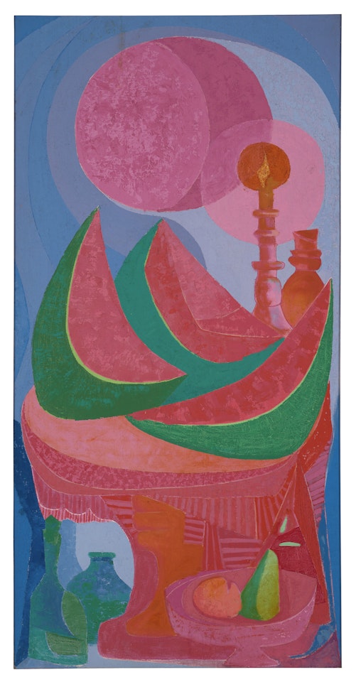 Untitled (fruta, sandía y candelabro) by Pedro Coronel