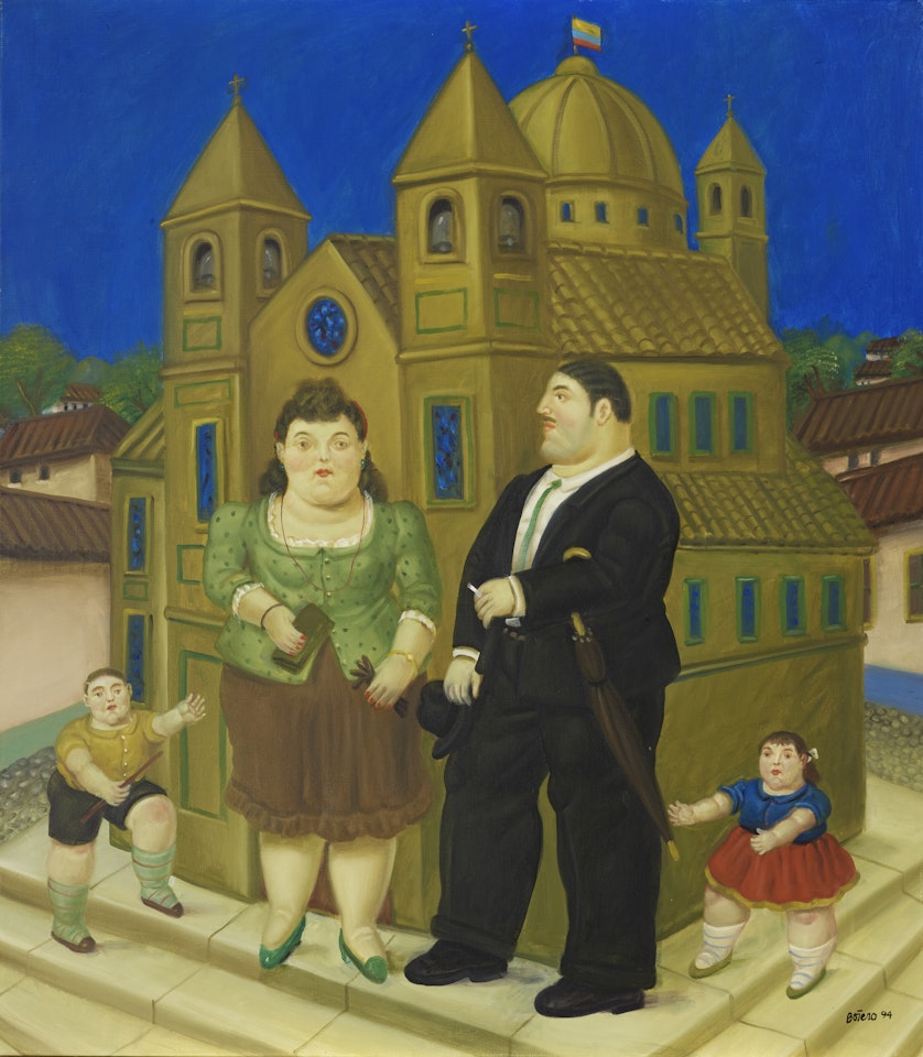 Frente a la catedral by Fernando Botero