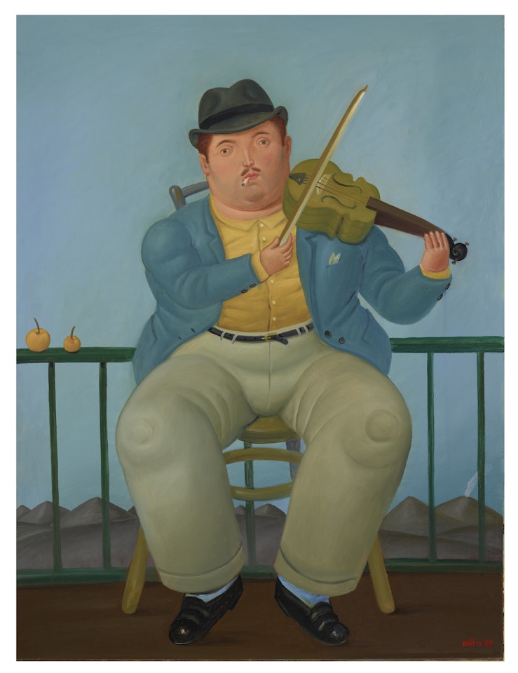 A Violinist by Fernando Botero