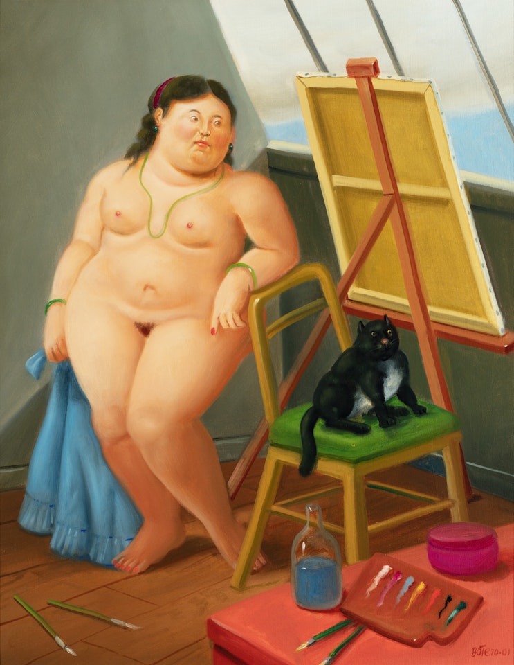 Model in Studio by Fernando Botero