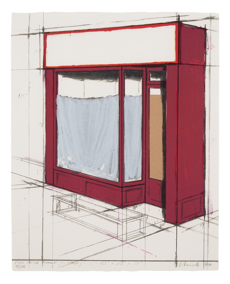 Pink Store Front, Project, from Marginalia, Homage to Shimizu by Christo