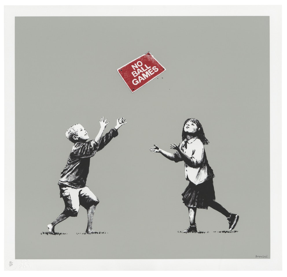 No Ball Games (Grey) by Banksy