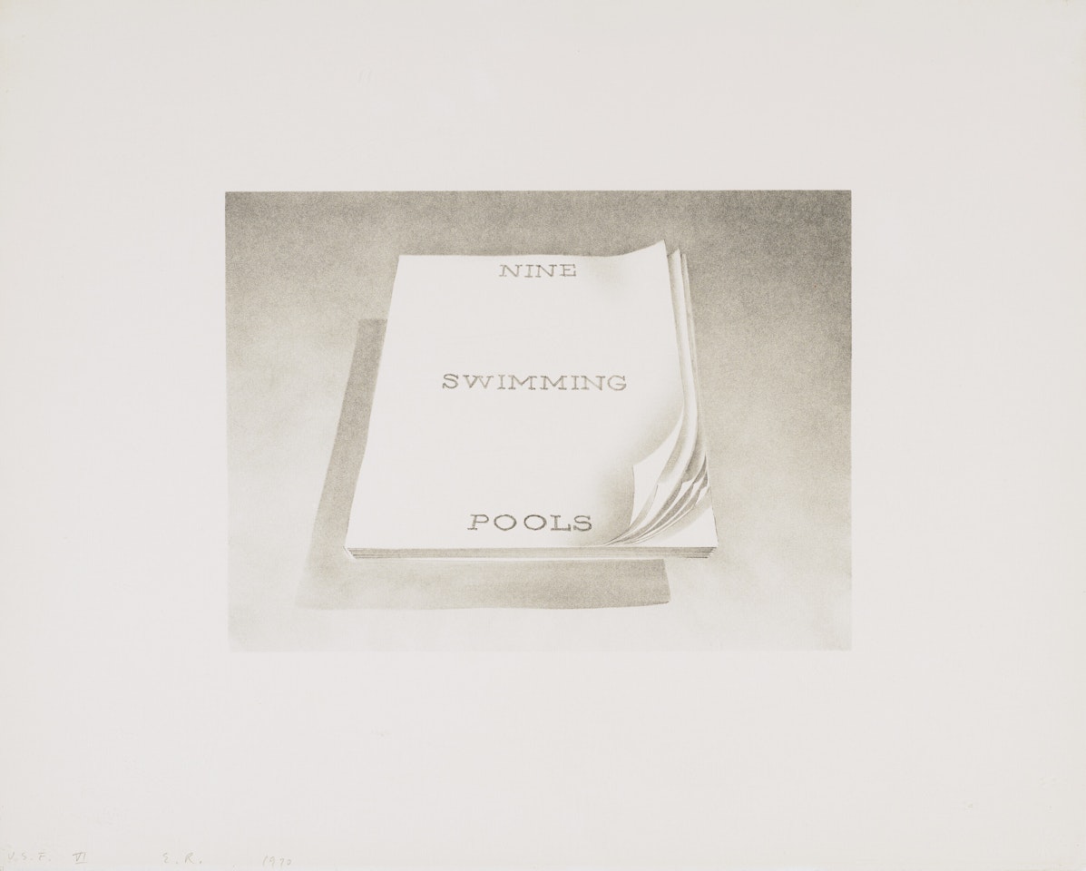 Nine Swimming Pools, from The Book Covers Series by Ed Ruscha