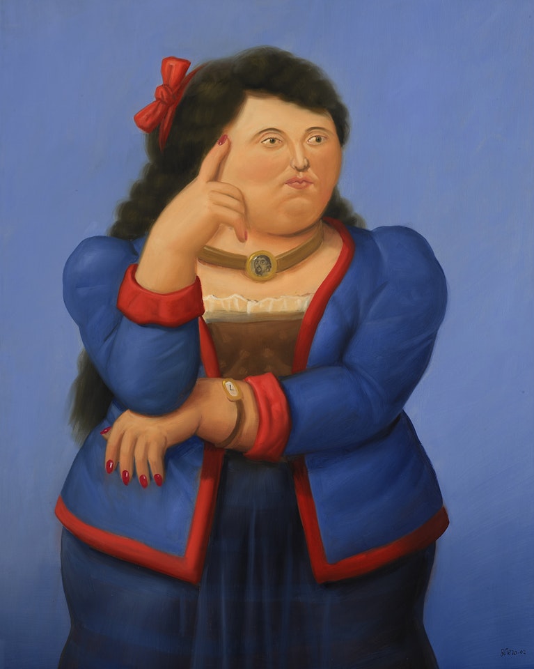 Woman in Blue by Fernando Botero