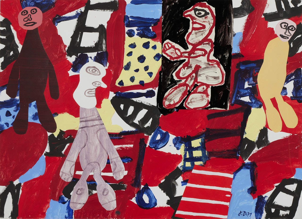 Les visiteurs by Jean Dubuffet