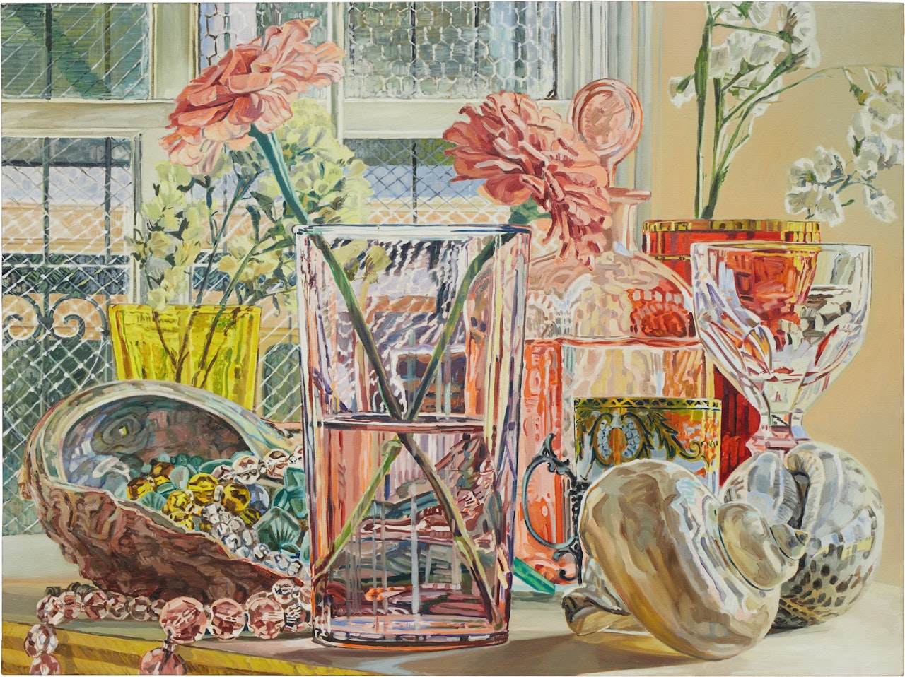 Leslie's Zinnias by Janet Fish