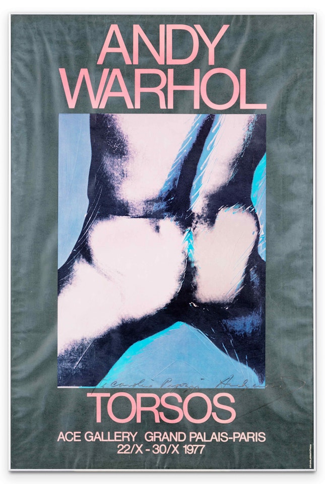 Exhibition poster Torsos, Ace Gallery by Andy Warhol