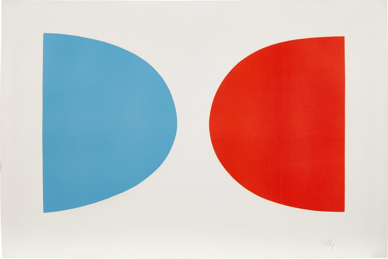 Blue and Orange (Bleu et Orange), from Suite of Twenty-Seven Color Lithographs (A. 8) by Ellsworth Kelly