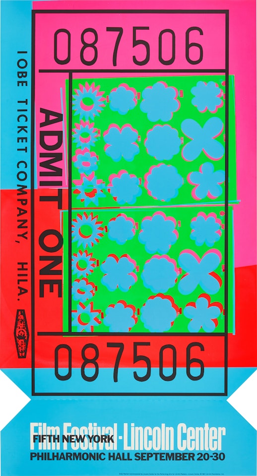 Lincoln Center Ticket (F. & S. 19, R. p. 130) by Andy Warhol