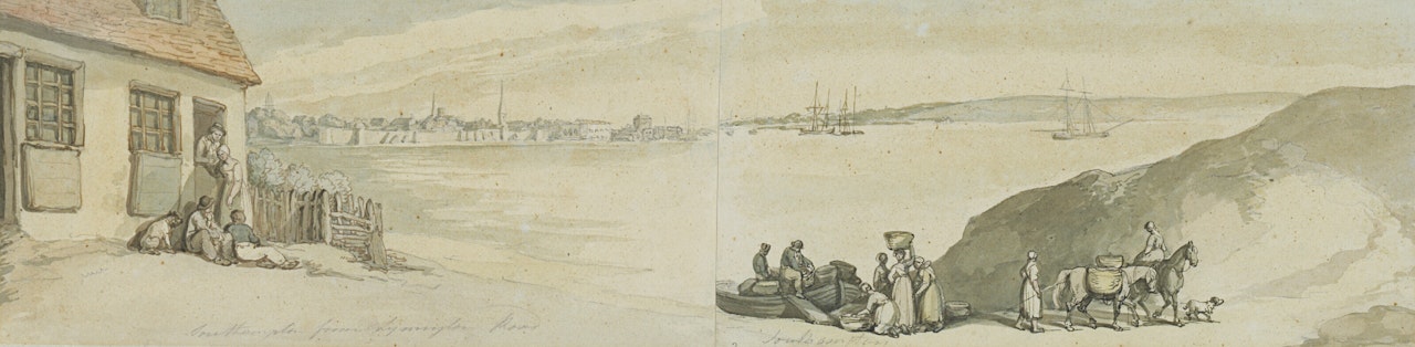 Southampton from Lymington Road, Hampshire by Thomas Rowlandson