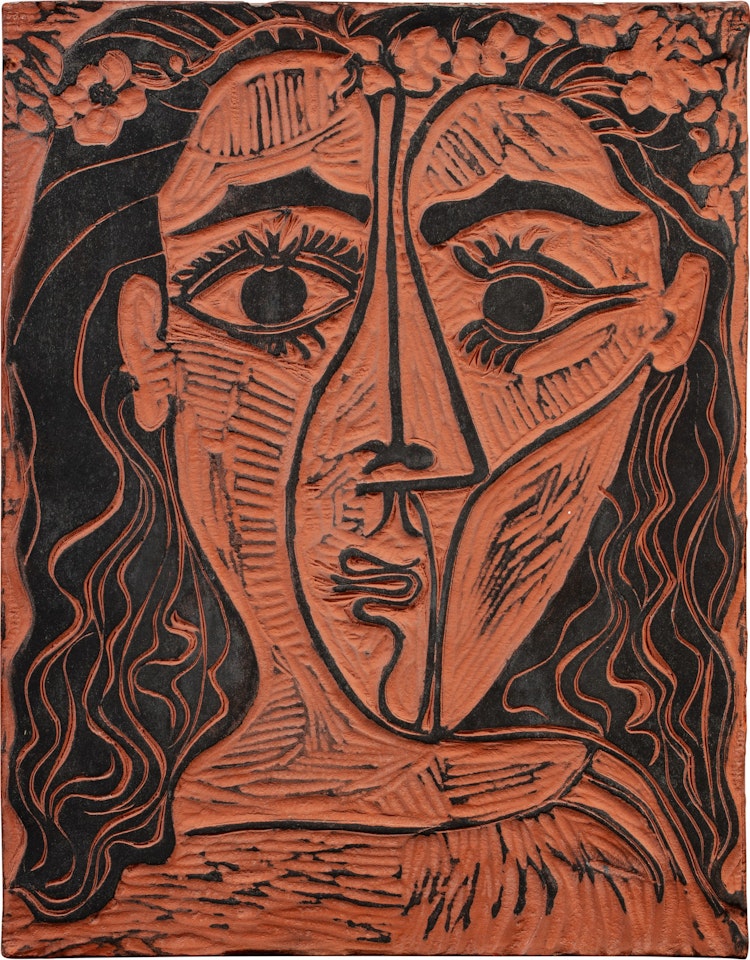 Tête de femme à la couronne de fleurs by Pablo Picasso